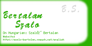 bertalan szalo business card